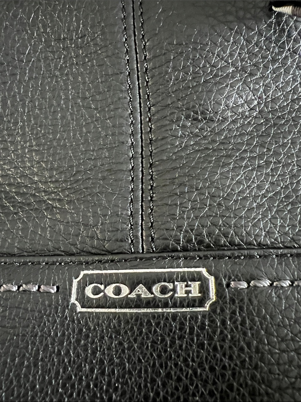 Coach Black Leather Crossbody with Scarf Detail - Picture 4 of 5